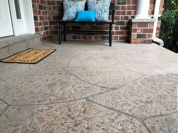 repaired concrete floor