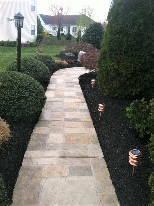 patterned stamped concrete walkway seattle