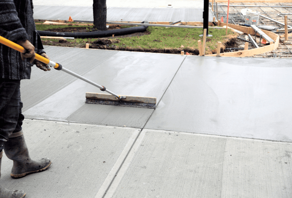 resealing the concrete driveway
