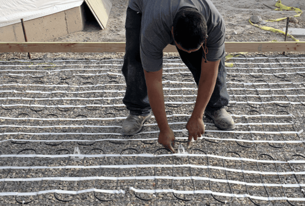 installation of heated driveway