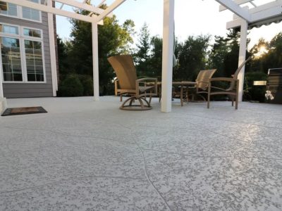 spray textured patio