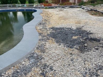 resurfacing pool area
