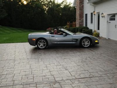 decorative concrete driveway