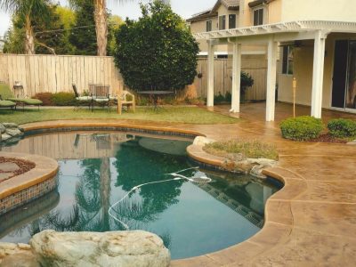 residential concrete pool deck