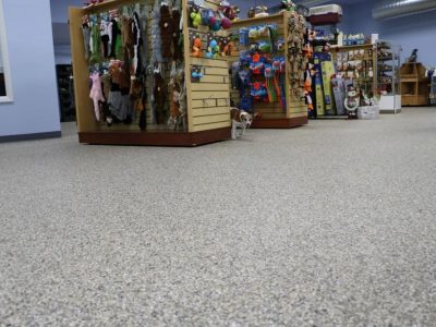 decorative retail store flooring