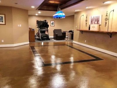 polished concrete interior floor