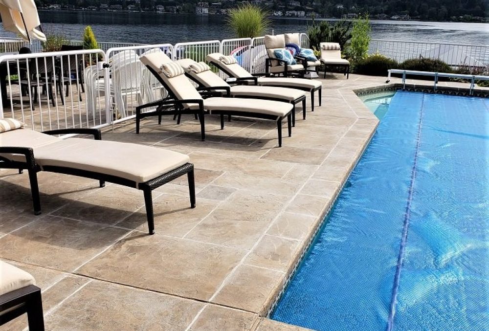 stamped concrete pool deck seattle