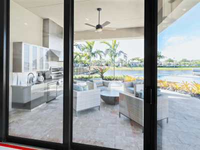contemporary patio with chairs