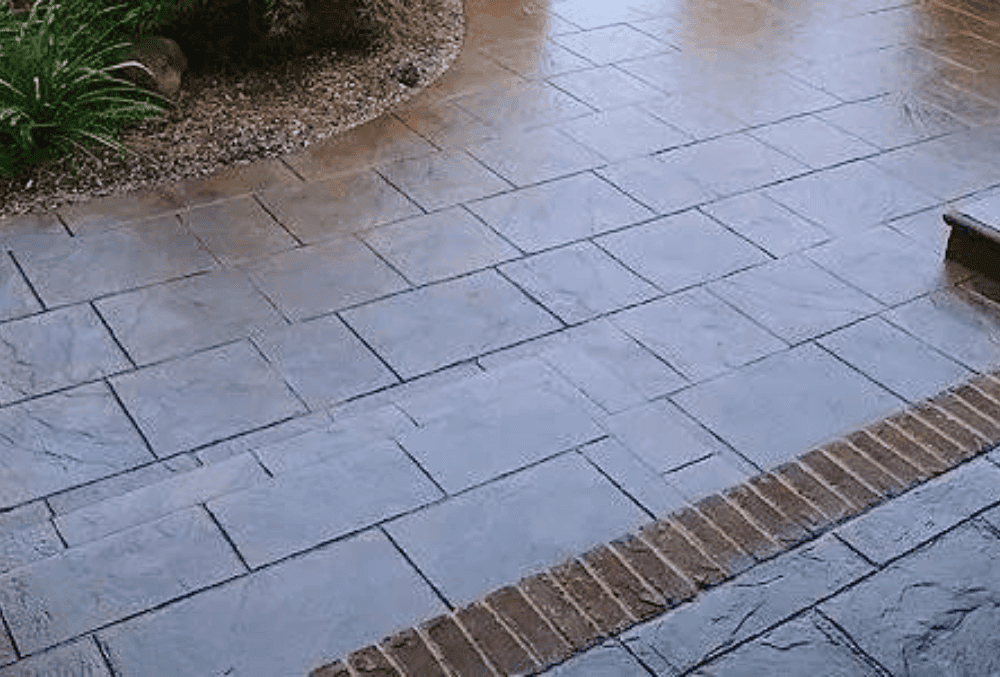 colored concrete sealer on the floor