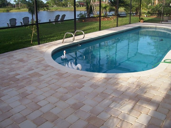 stone pool deck