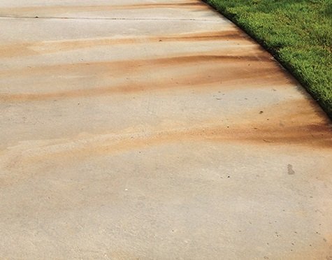 concrete rust stains