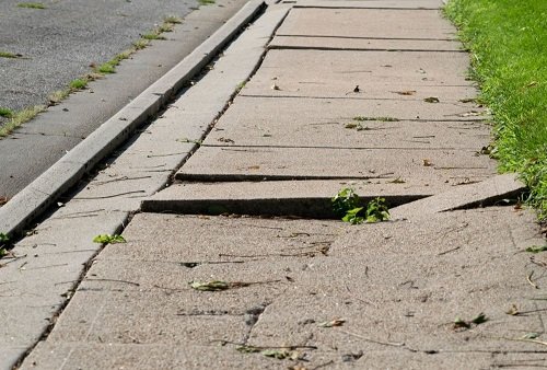 damaged sidewalk