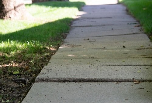 uneven sidewalk