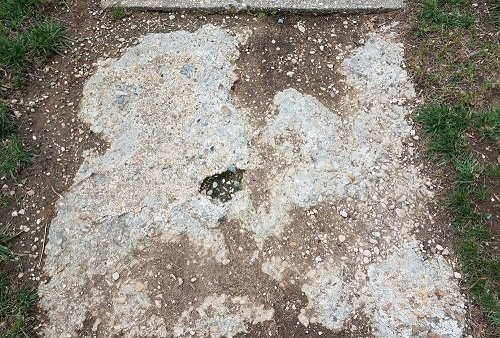 weathered sidewalk