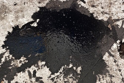 oil stain on garage floor