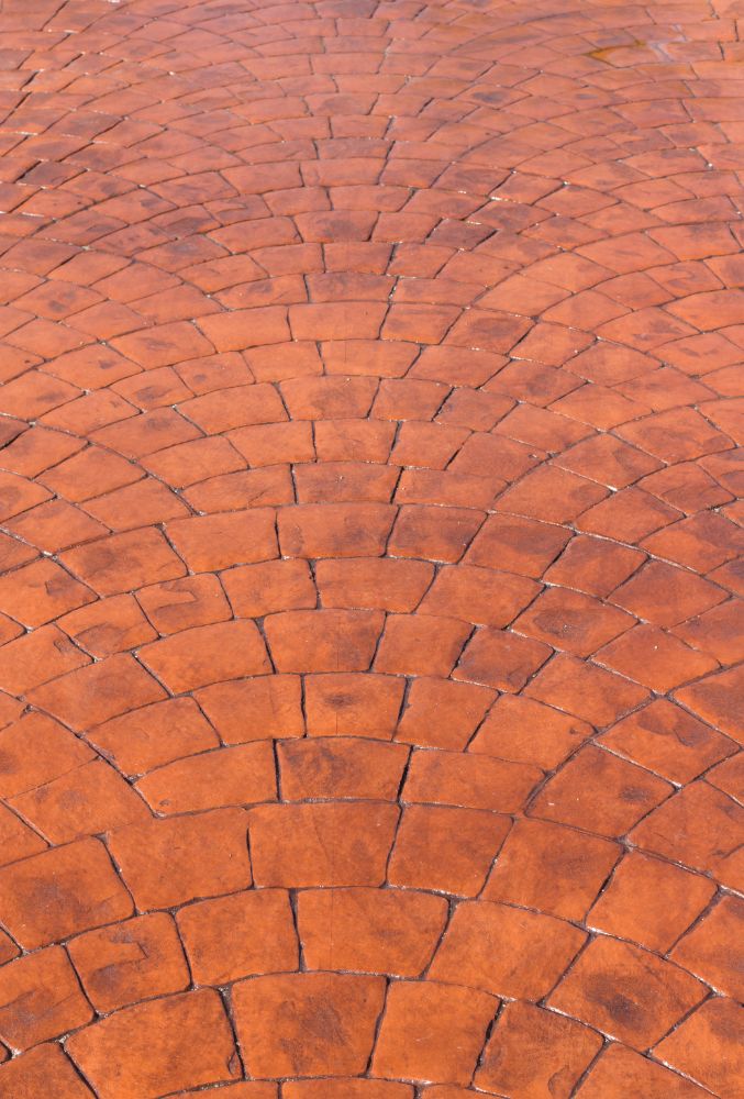fan-stamped concrete style