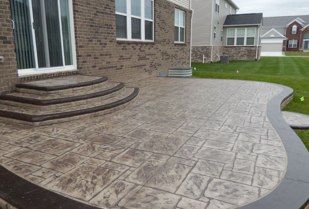 stamped concrete deck