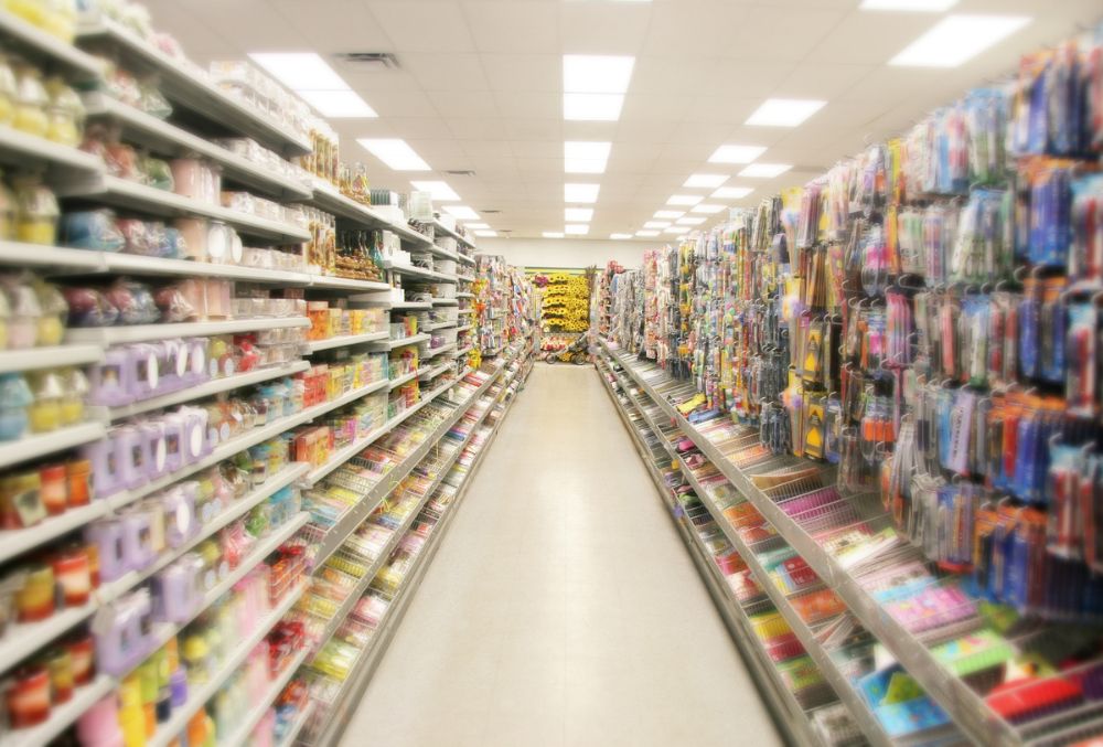 store with shelves