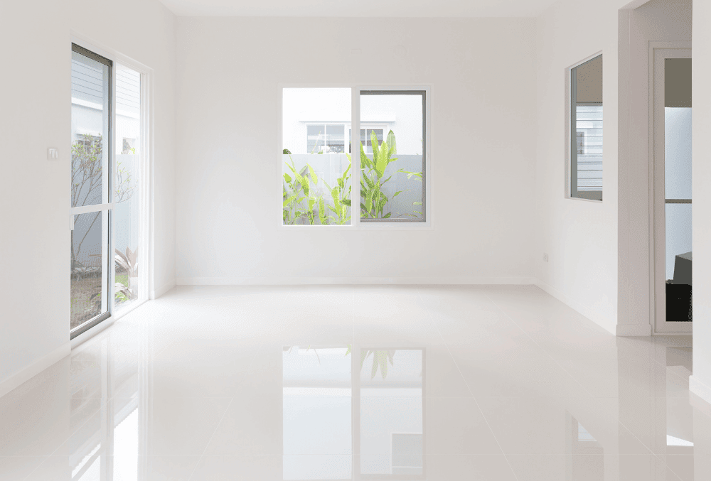 polished concrete floor in empty home space