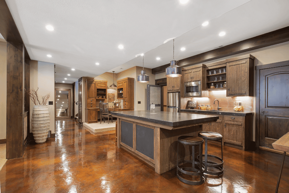 stained concrete floor